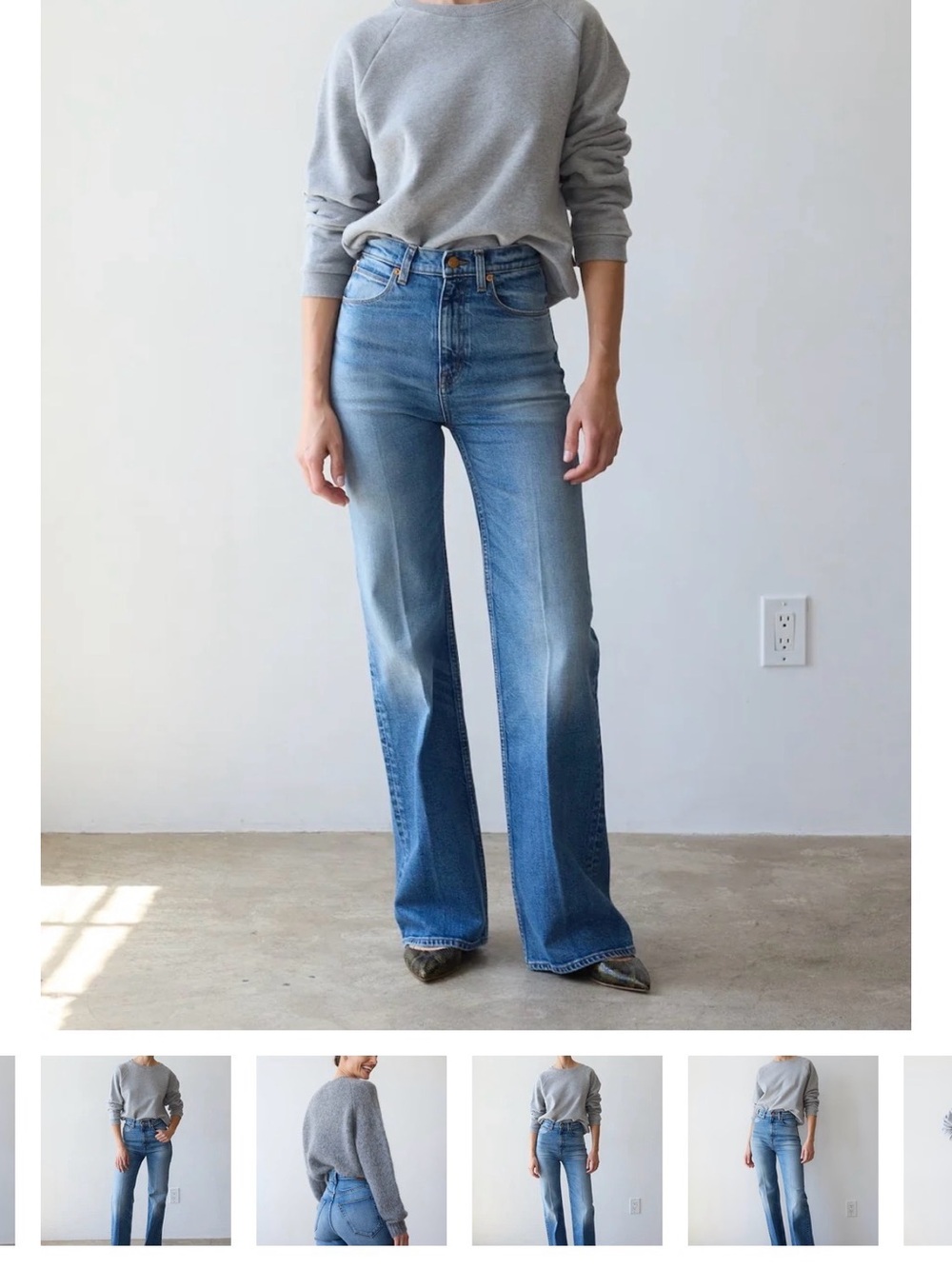 Women's High-Rise Light Blue Flare Jeans